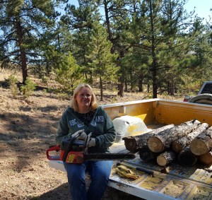There's something sexy about a woman in the woods with a chainsaw.